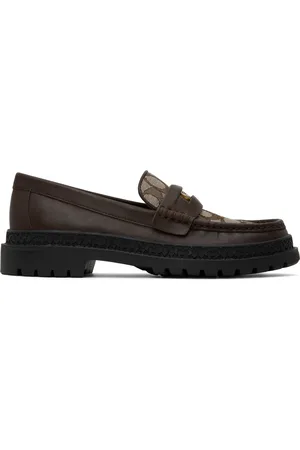 Coach Brown Signature Coin Loafers