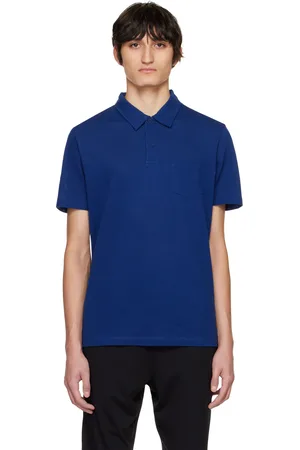 Sunspel Men Polo Shirts - Blue Riviera Polo