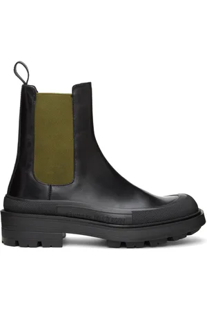 Alexander McQueen Men Boots - Black Leather Chelsea Boots