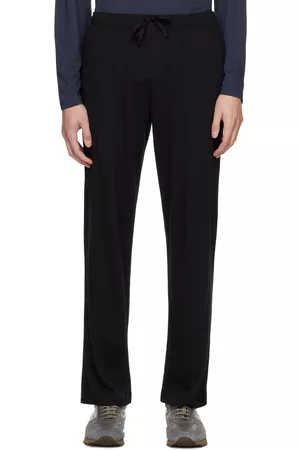 Sunspel Men Loungewear - Black Drawstring Lounge Pants