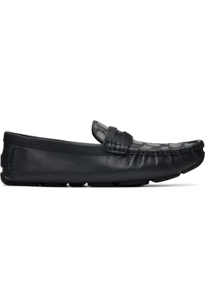Coach Navy Coin Driver Loafers
