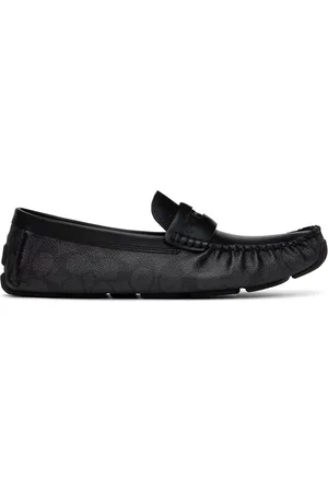 Coach Men Loafers - Black Coin Driver Loafers