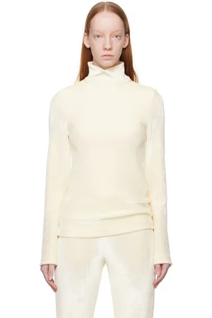 Jil Sander Off-White Zip Turtleneck