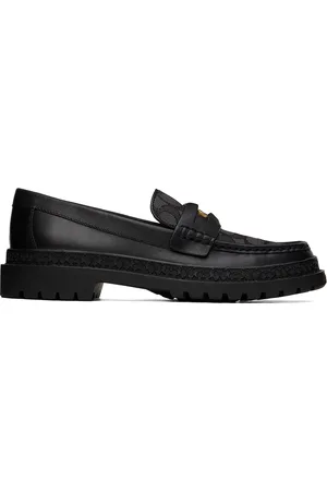 Coach Men Loafers - Black Signature Coin Loafers