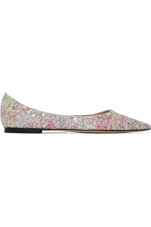 Jimmy Choo Silver Love Ballerina Flats