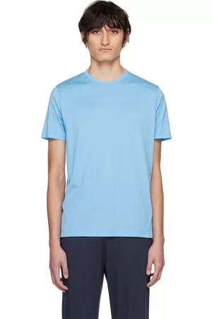 Sunspel Men T-shirts - Blue Classic T-Shirt