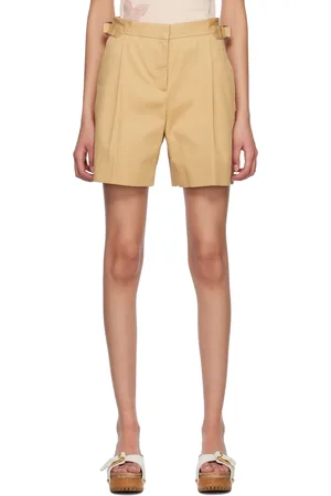 See by Chloé Beige Pleated Shorts