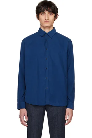 Sunspel Men Shirts - Blue Button Shirt