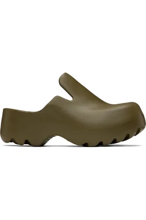 Bottega Veneta Khaki Flash Clogs