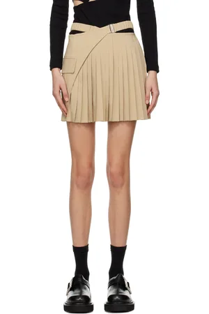 J KOO Cross Belted Miniskirt