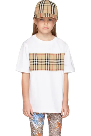 Burberry Kids Check Panel T-Shirt