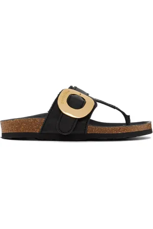 See by Chloé Black Chany Fussbett Thong Sandals