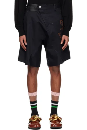 J.W.Anderson Men Shorts - Navy Twisted Shorts