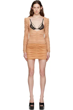 Shawna Wu SSENSE Exclusive Tan Mini Dress