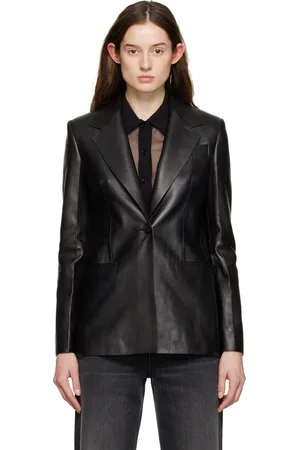 Givenchy Black Single-Button Leather Jacket
