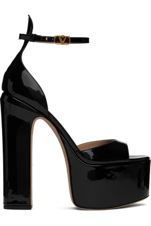 VALENTINO GARAVANI Black Tan-Go 155 Heeled Sandals