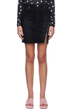 GRLFRND Black Carmen Denim Miniskirt