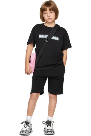 Balenciaga Kids Black Fleece Shorts