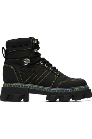 Ganni Black Cleated Hiking Boots