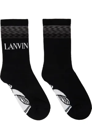 Lanvin Black & Gray Jacquard Socks
