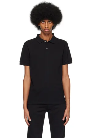 Sunspel Black Two-Button Polo