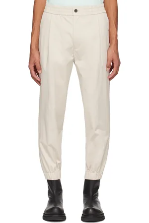 Solid Beige Four-Pocket Trousers