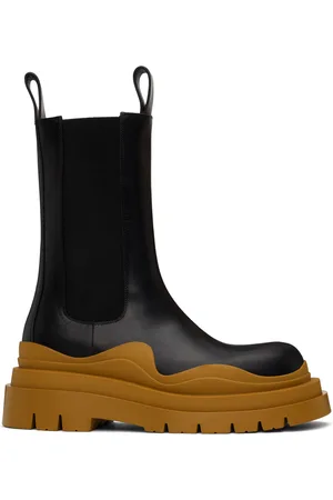 Bottega Veneta Black Tire Chelsea Boots