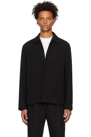 Solid Black Drawstring Shirt