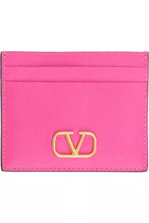 Valentino Garavani Women's Leather Toile Iconographe Calfskin Cardholder with Zip - Pink - Wallets