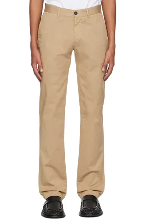 Sunspel Tan Garment-Dyed Trousers