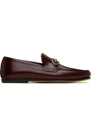 Salvatore Ferragamo Burgundy Galileo Loafers