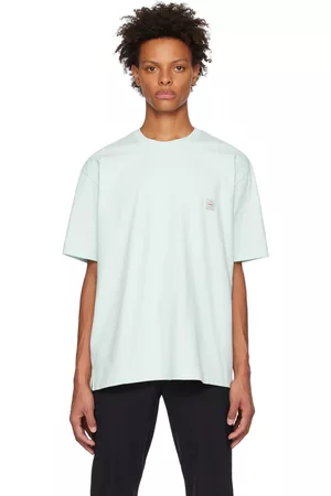 Solid Blue Flocked T-Shirt