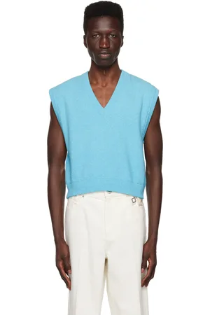 WOOYOUNGMI Blue V-Neck Vest