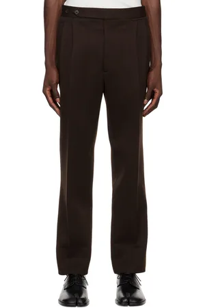 Maison Margiela Brown Pleated Trousers