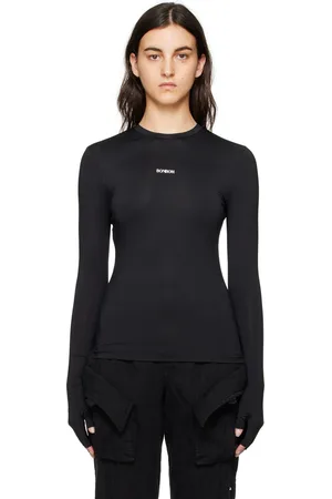 BONBOM Black Biker Long Sleeve T-Shirt