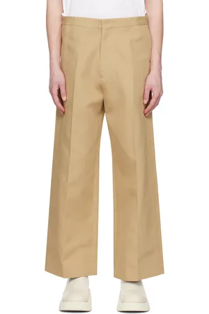 Recto Beige Relaxed-Fit Trousers