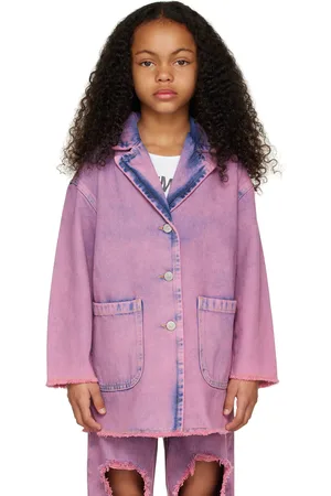 Maison Margiela Kids Pink Faded Denim Jacket
