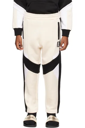 Balmain Kids Off-White Paneled Lounge Pants
