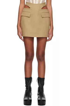 DION LEE Y Front Buckle Miniskirt