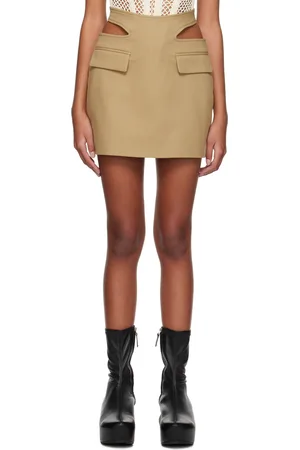 DION LEE Y Front Buckle Miniskirt