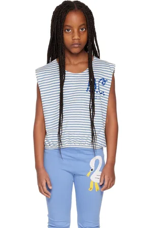 Bobo Choses Kids Blue Stripes Tank Top