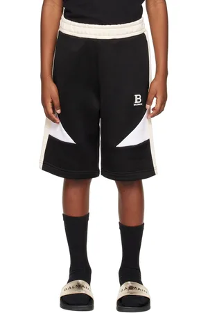 Balmain Kids Black Paneled Shorts