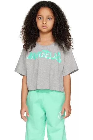 Maison Margiela Kids Gray Cropped T-Shirt