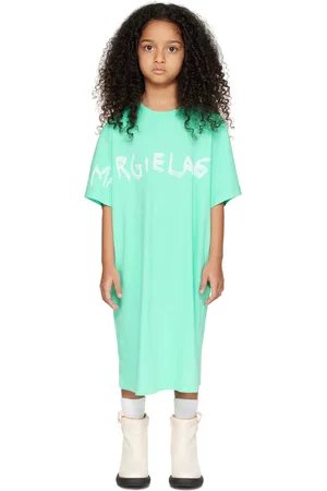 Maison Margiela Kids Blue Printed Dress