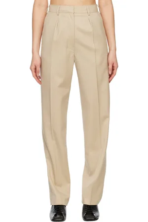 Arch The Beige Simple Line Trousers