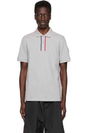 Moncler Gray Embroidered Polo
