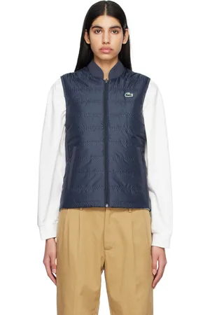 Lacoste Navy & Blue Quilted Reversible Vest