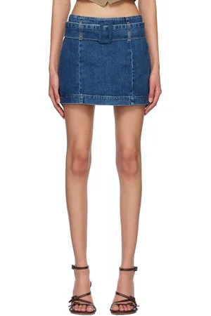 Reformation Blue Tia Miniskirt