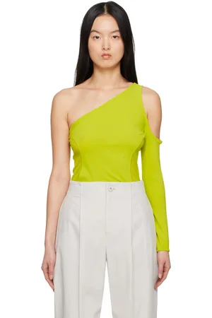 Issey Miyake Yellow Figure Mesh Long Sleeve T-Shirt