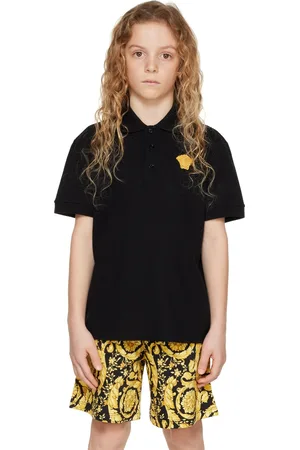 VERSACE Kids Black Medusa Polo